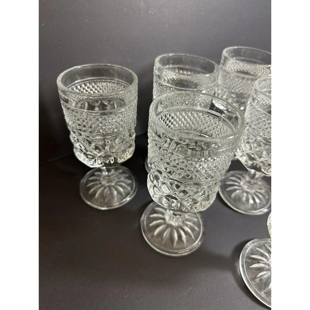 Anchor Hocking Wexford Claret Wine Glasses Set Of 6 Juice Clear 5 3/8